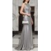 Evening Bag - Hard Case Embossed Lizard Skin Like w/ Clear Crystal Accent Closure - Silver - BG-HPZ443S 